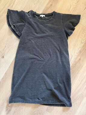 Z Supply Mini T-Shirt Dress in Faded Gray